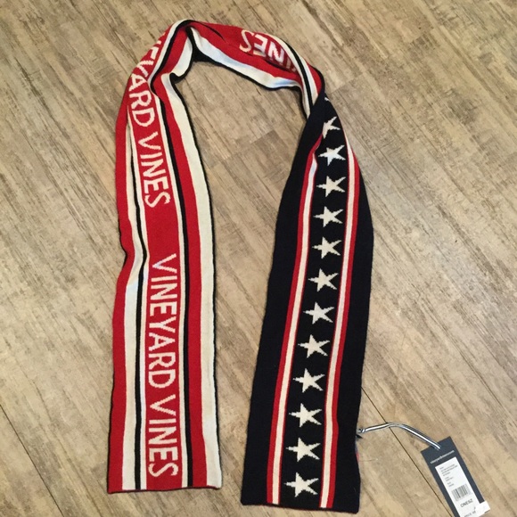 NWT Vineyard Vines Boys Red Blue Hat & Scarf Set - Picture 9 of 10